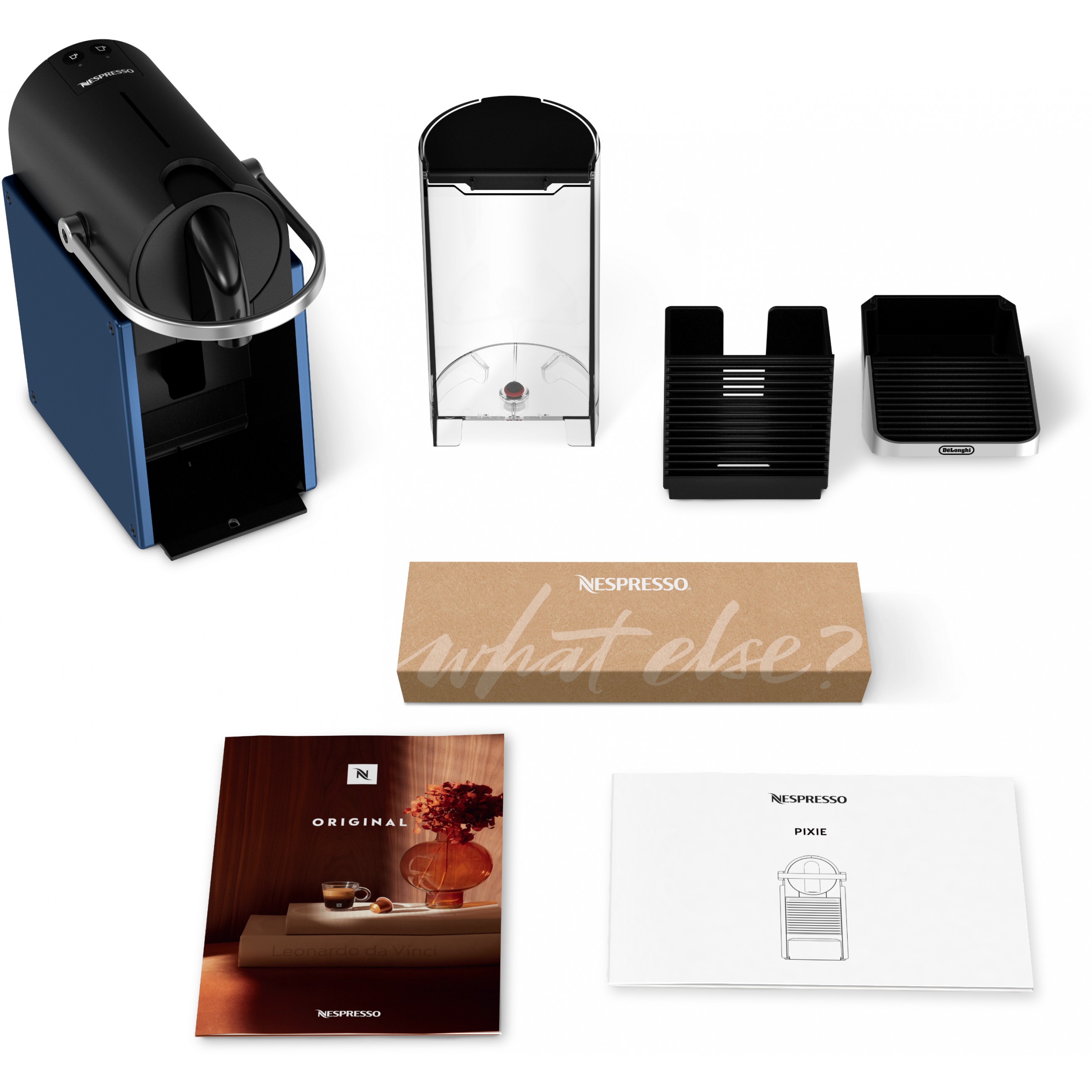 Ekspres DELONGHI EN127.BL Nespresso Pixie (kapacitet rezervoara 1 L, maksimalni tlak 19 bar, automatsko zaustavljanje, boja garnet/crna)-1