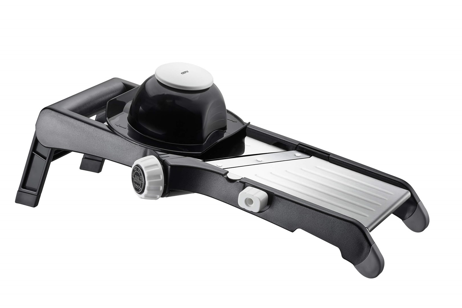 Rezač GEFU VOLARI G-89429 (debljina rezanja 1 mm, 9 mm, boja crna, boja srebrna, materijal tehnopolimer, neklizajuće noge, perivo u perilici)-0