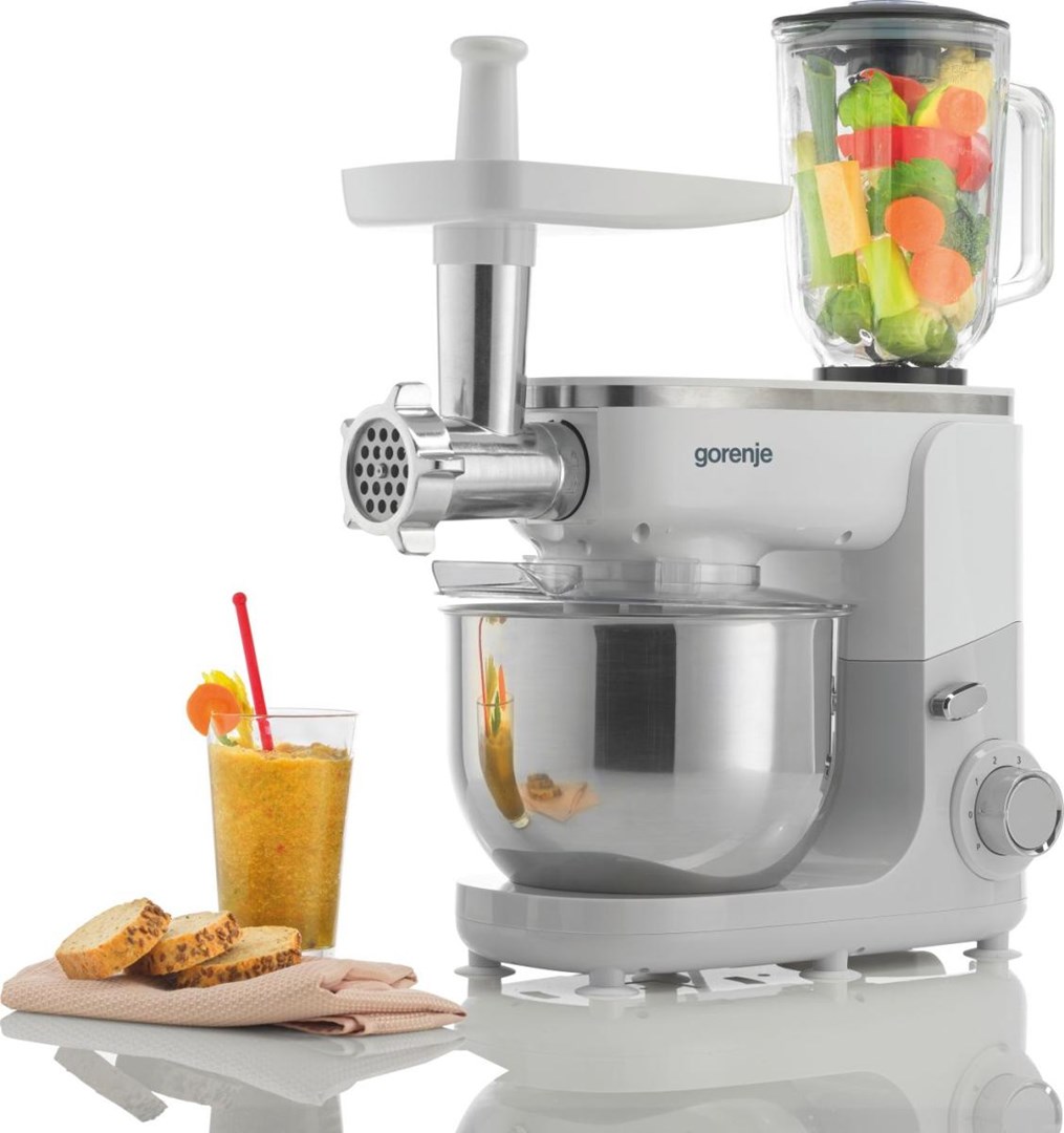 Food processor GORENJE MMC1005W Planetary robot 1000 W, 4.8 L White, Grey-1