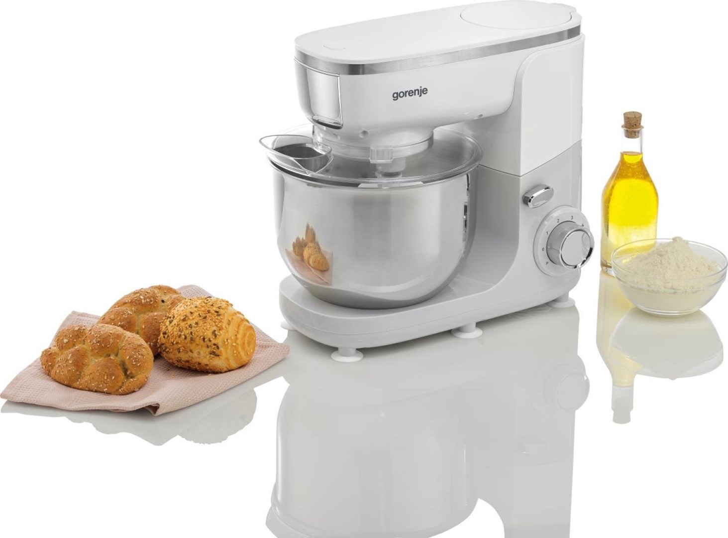 Food processor GORENJE MMC1005W Planetary robot 1000 W, 4.8 L White, Grey-10