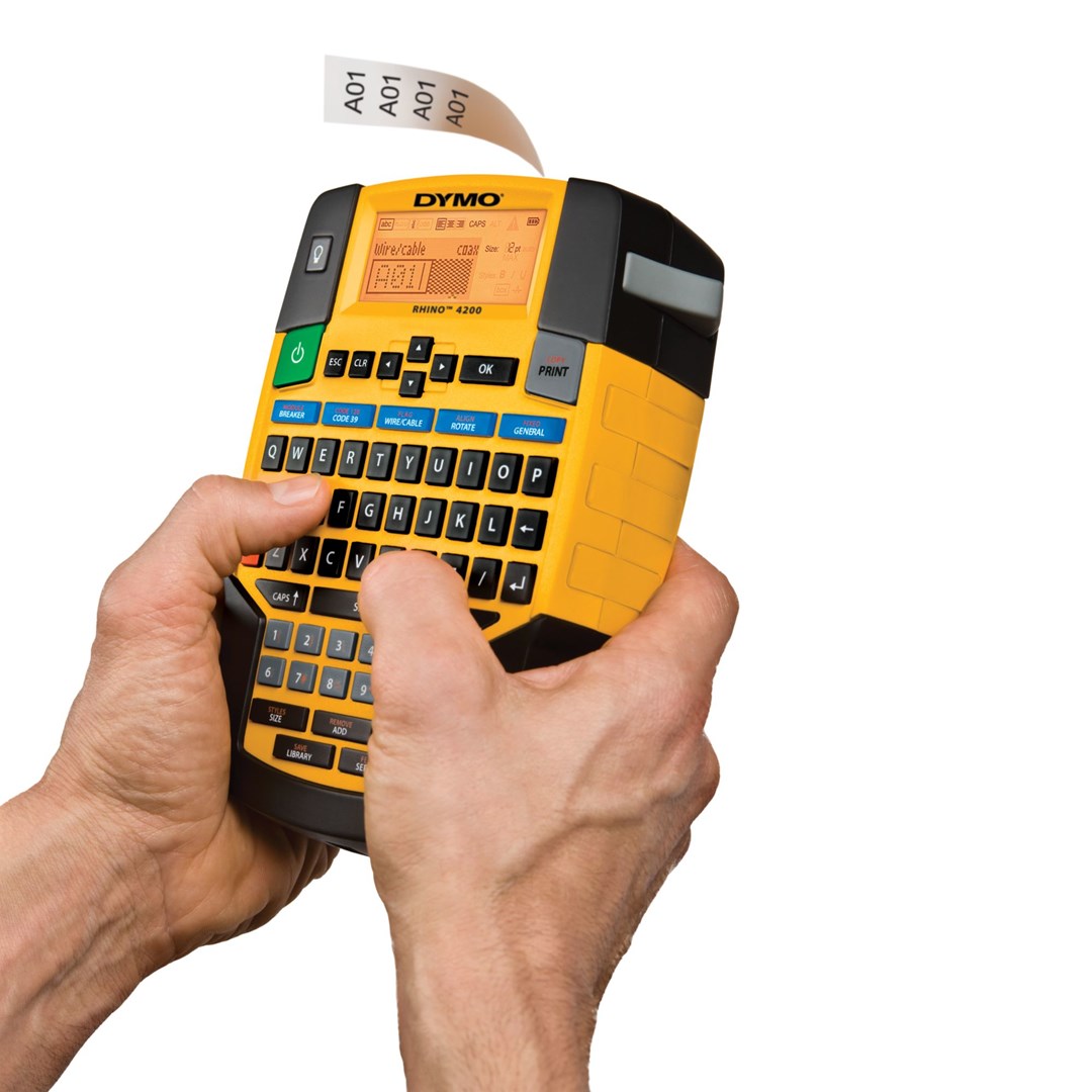 Label printer DYMO RHINO 4200 (QWERTY, žuta, LCD)-3