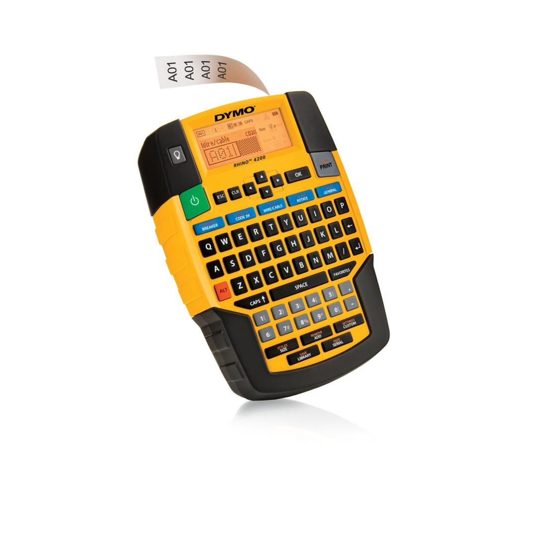 Label printer DYMO RHINO 4200 (QWERTY, žuta, LCD)-2