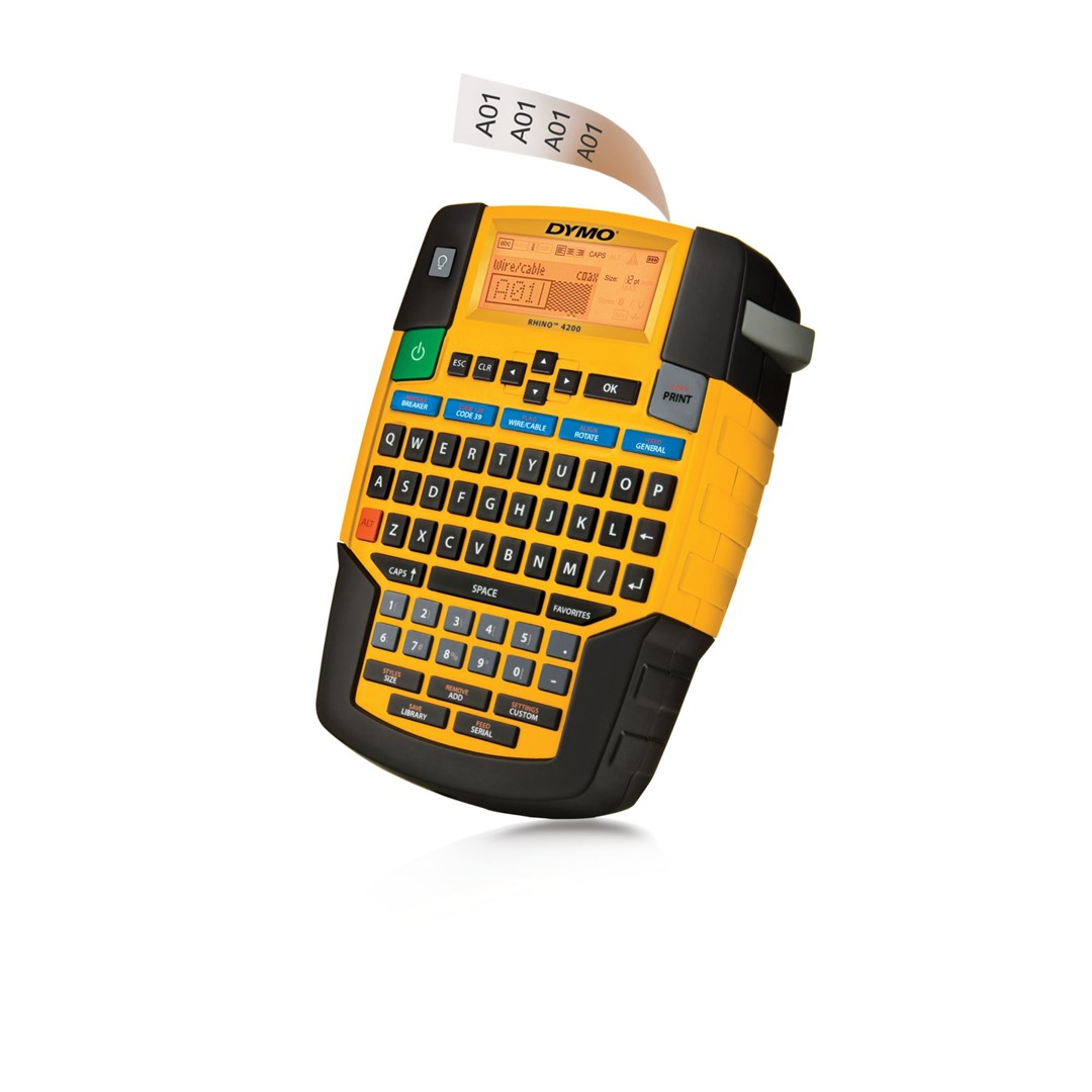 Label printer DYMO RHINO 4200 (QWERTY, žuta, LCD)-1