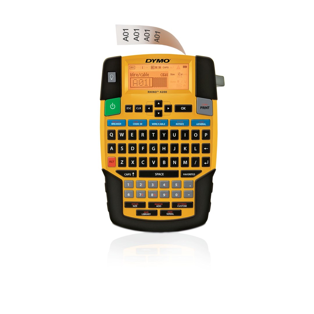 Label printer DYMO RHINO 4200 (QWERTY, žuta, LCD)
