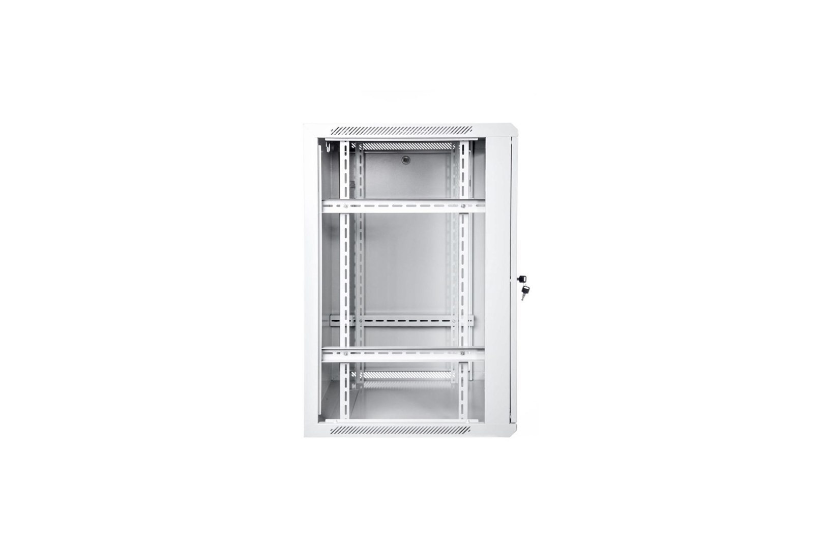 Mrežni ormar za montažu na zid 19" 15U rack 600x600 (siva, vrata ploča, nerasklopljen, ne presavijen, 60kg)-2