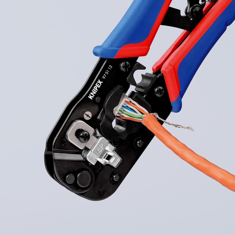 Alat za krimpanje KNIPEX - za RJ45 konektore (Crna, Težina 345 g, Dužina 191 mm, Širina 70 mm, Visina 20 mm)-10