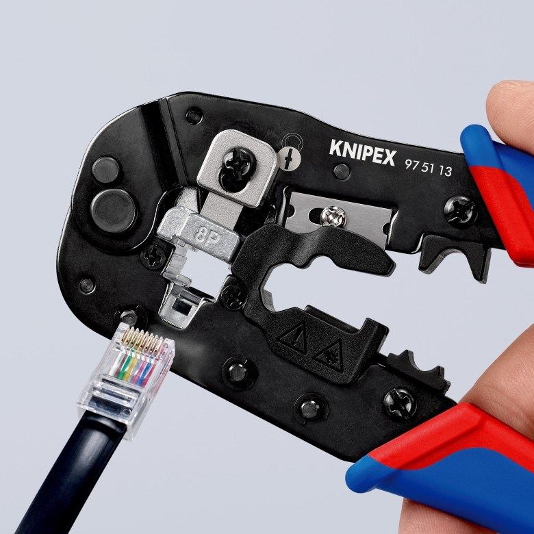 Alat za krimpanje KNIPEX - za RJ45 konektore (Crna, Težina 345 g, Dužina 191 mm, Širina 70 mm, Visina 20 mm)-4