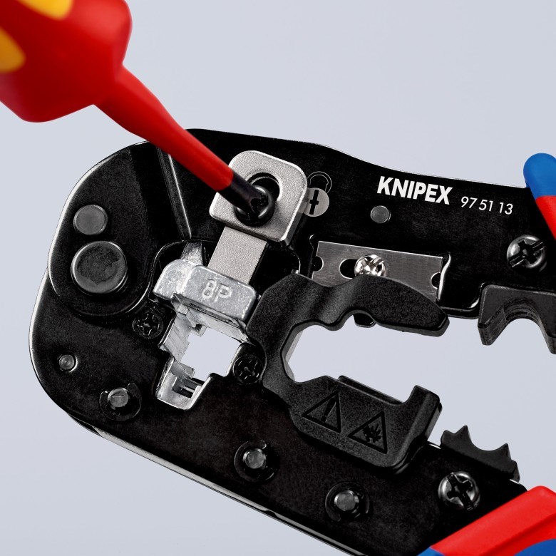 Alat za krimpanje KNIPEX - za RJ45 konektore (Crna, Težina 345 g, Dužina 191 mm, Širina 70 mm, Visina 20 mm)-17