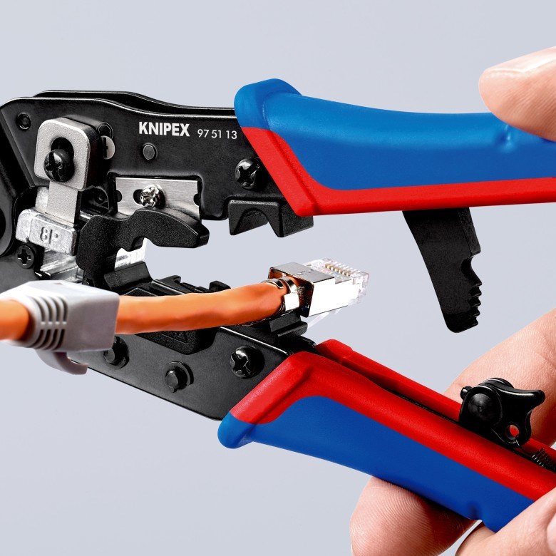 Alat za krimpanje KNIPEX - za RJ45 konektore (Crna, Težina 345 g, Dužina 191 mm, Širina 70 mm, Visina 20 mm)-15