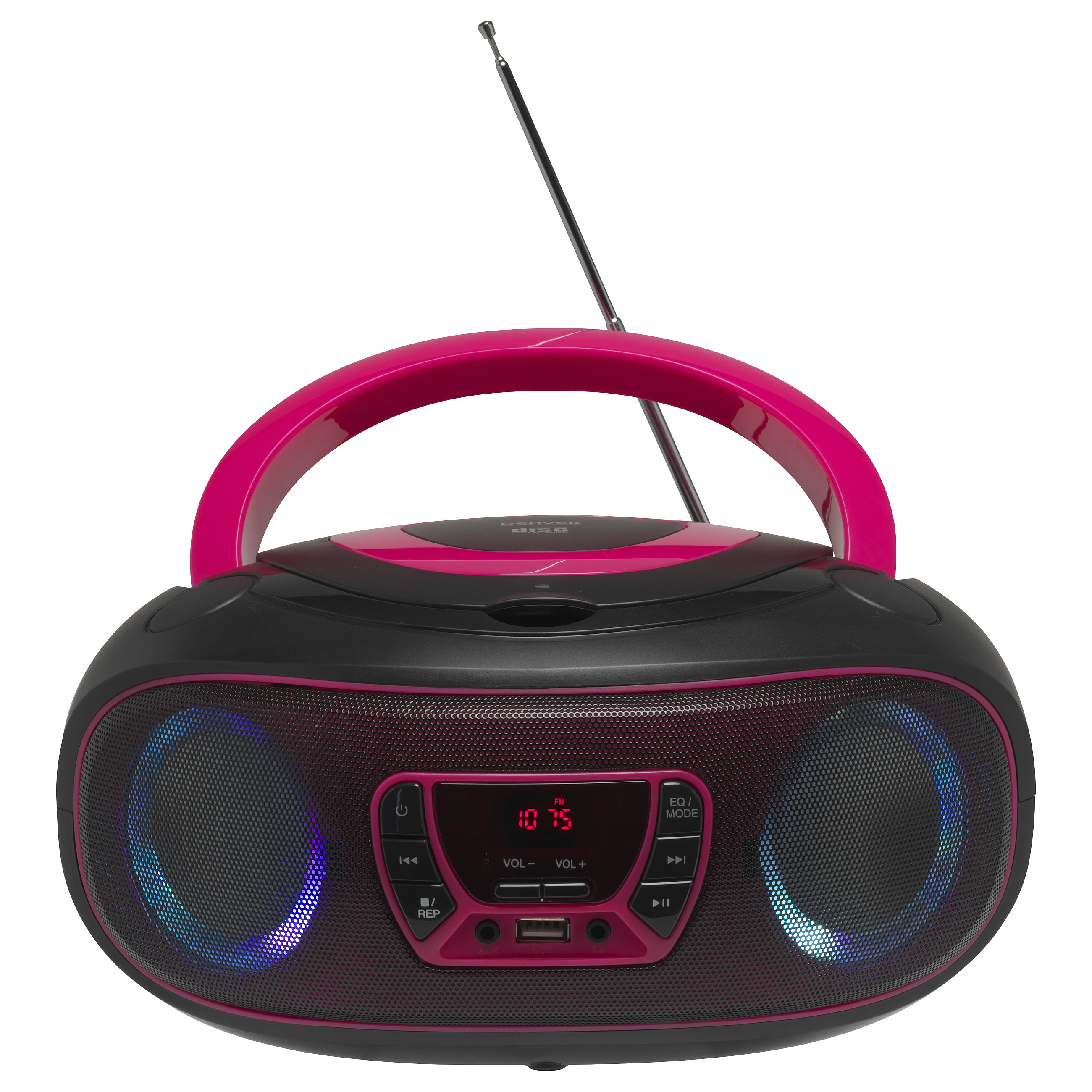 Prijenosni radio DENVER TCL-212BT (CD/MP3, Bluetooth, USB, FM radio) Pink-0