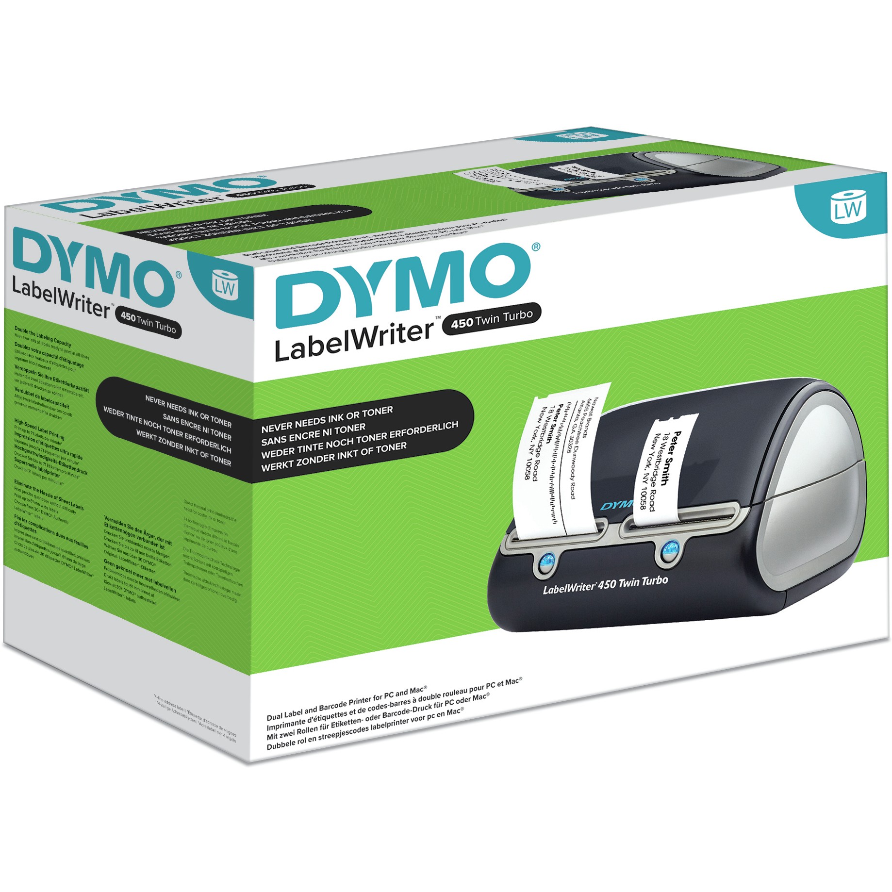 Pisač etiketa DYMO, LabelWriter 450 Twin Turbo (direktno termalno, 600 x 300 DPI)-2