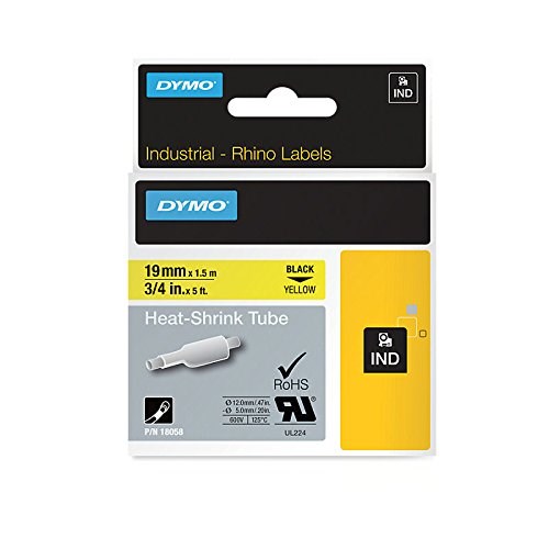 Termoskupljajuća traka DYMO IND Heat-Shrink Tube (19mm x 1,5m, crni ispis na žutoj podlozi)-5
