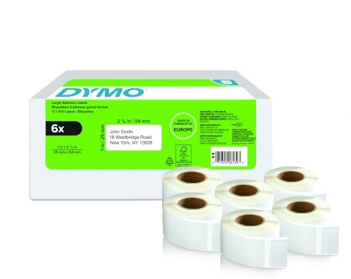 Etikete DYMO 2177564 (25 x 54 mm, bijele, 6000 kom)