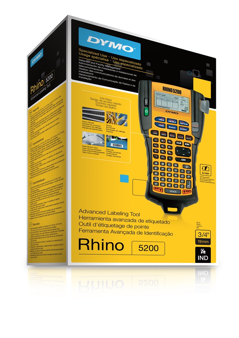 DYMO RHINO 5200 label printer Thermal transfer 180 x 180 DPI 10 mm/sec ABC-3