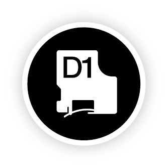 DYMO D1 Standard - Black on White - 24mm-9