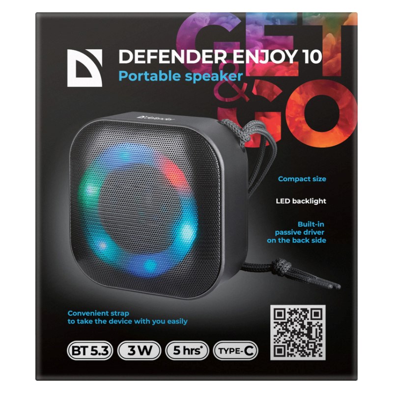 Bluetooth zvučnik DEFENDER Enjoy 10 (3W, Bluetooth 5.3, crni)-1