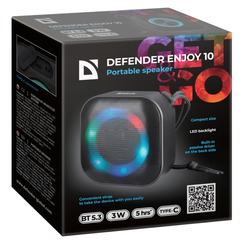 Bluetooth zvučnik DEFENDER Enjoy 10 (3W, Bluetooth 5.3, crni)-3