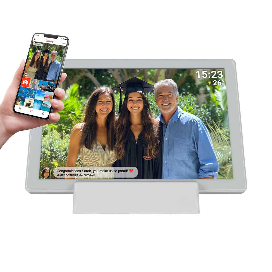 Digitalni okvir za slike DENVER PFF-1070W (10.1" IPS Touch, 16 GB, Wi-Fi, FRAMEO) bijeli