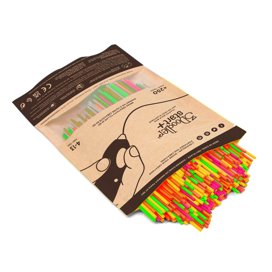 Filament 3DOODLER Start+ 250 neonrot neonorange neongruen neongelb neonpink (kompostabilna plastika, fluorescentne boje, 1 g)-4