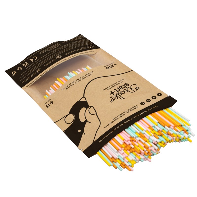 3Doodler Start Eco Plastic - Fire and Ice Mixed Bag 250 Compostable plastic Orange, Turquoise, White, Yellow 1 g-0