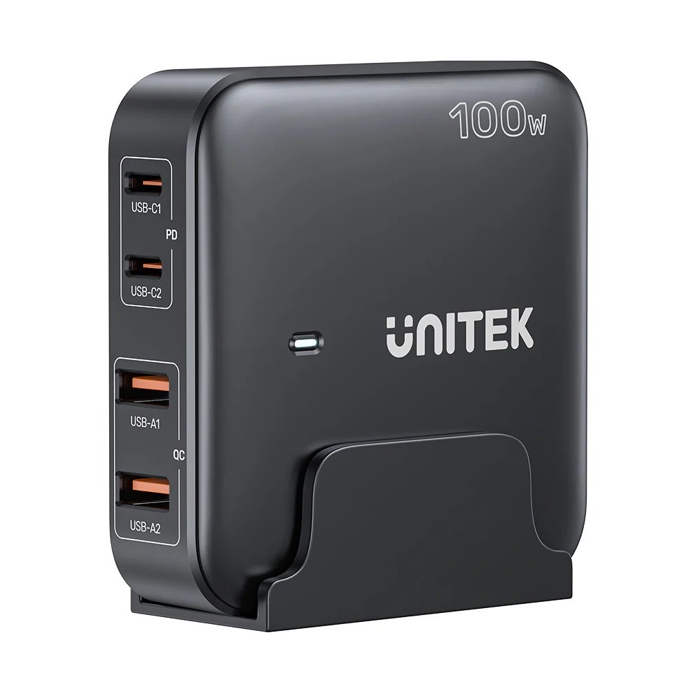 Stolni GaN punjač UNITEK P1229ABK01-EU (100W, 2x USB-C, 2x USB-A)-0