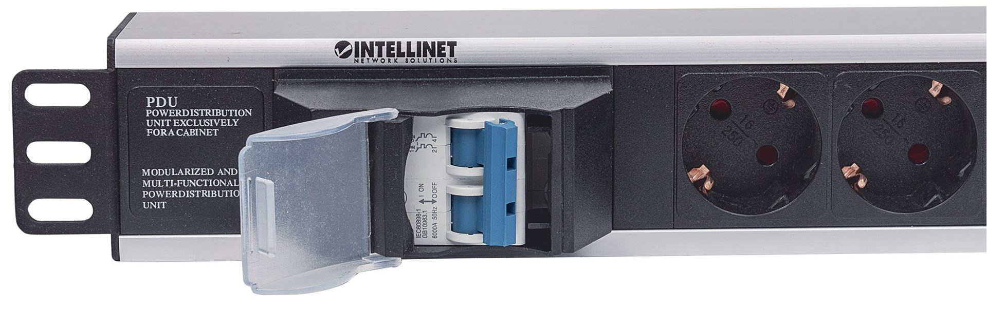 Intellinet 19" 1.5U Rackmount 6-Way Po (6 AC izlaza, Tip F, duljina kabela 1.8 m, ulazni napon 250 V, maksimalna struja 16 A)-2