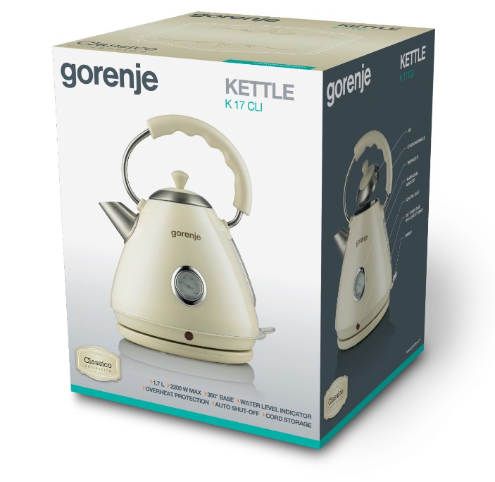 Gorenje K17CLI electric kettle 1.7 L 2200 W Beige-6