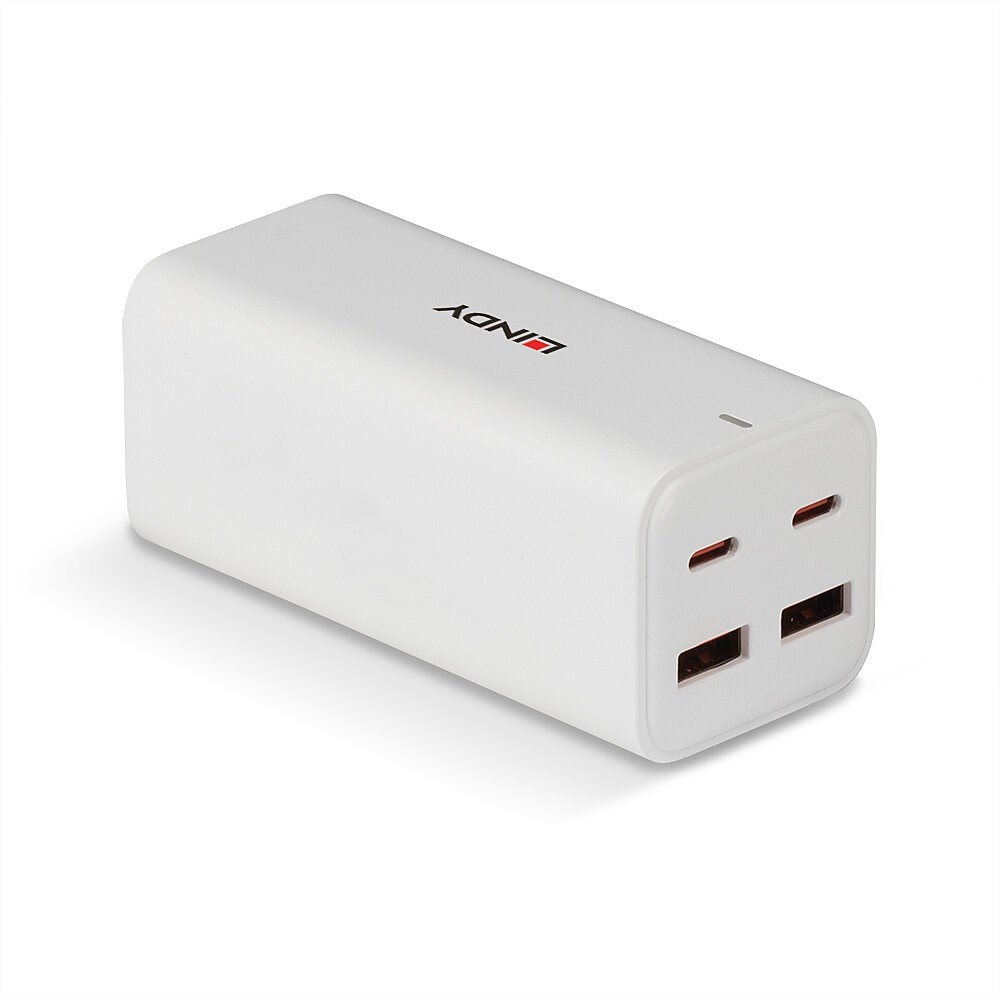 USB punjač LINDY 100W 4-Port GaN (2x USB-C, 2x USB-A, PD 3.0)-0