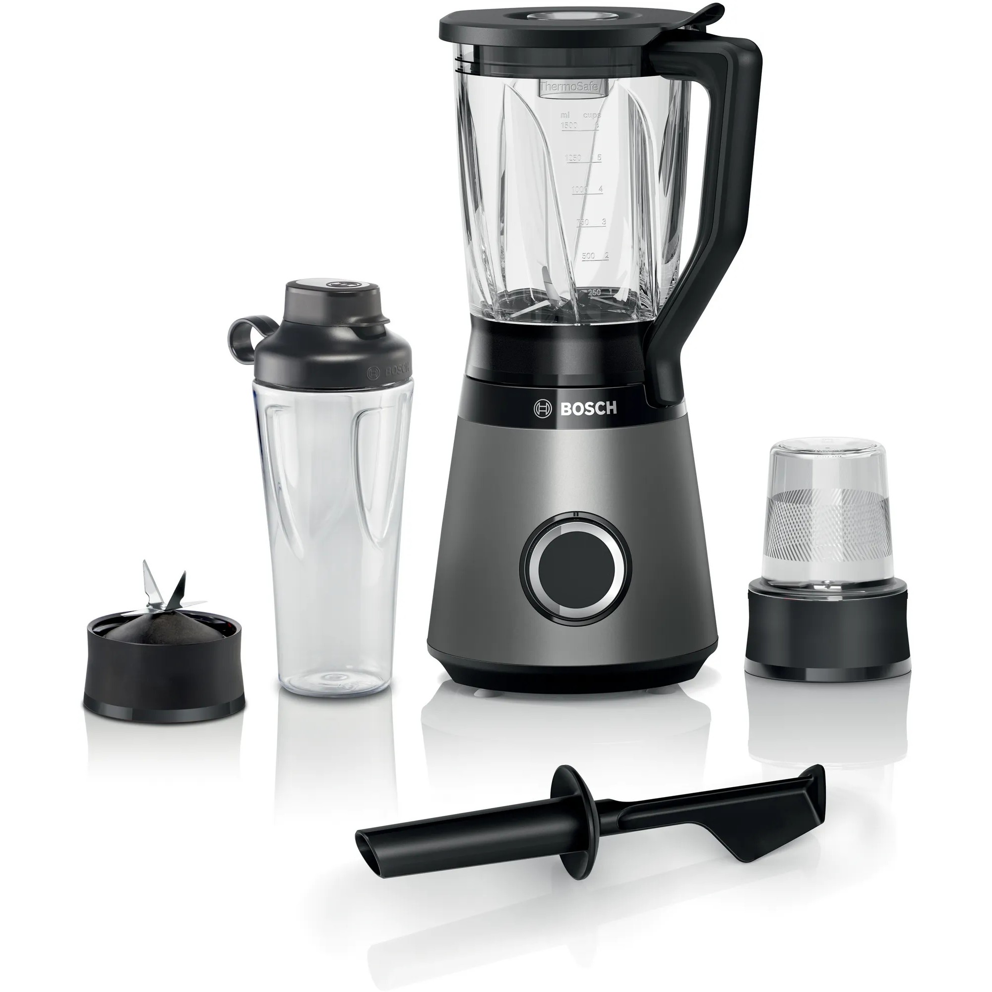 Bosch Serie 4 MMB6177S blender 1.5 L Tabletop blender 1200 W Black, Silver-0