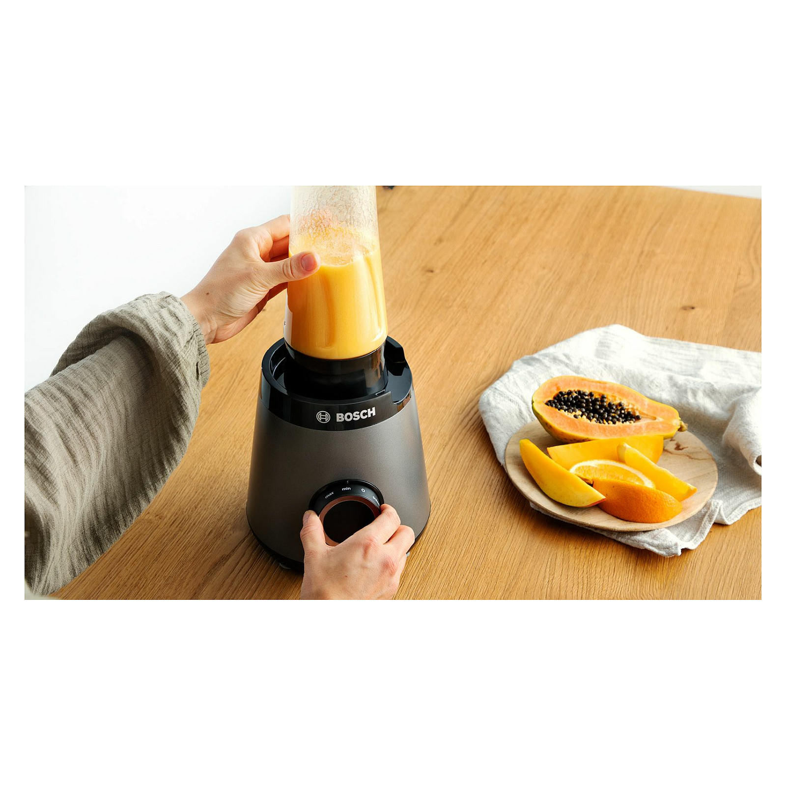 Bosch Serie 4 MMB6177S blender 1.5 L Tabletop blender 1200 W Black, Silver-10