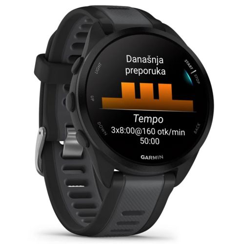 Pametni sat GARMIN Forerunner 165 Music Black Slate Grey, 010-02863-30-2