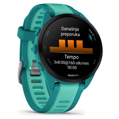 Pametni sat GARMIN Forerunner 165 Music Turquoise Aqua, 010-02863-32-2