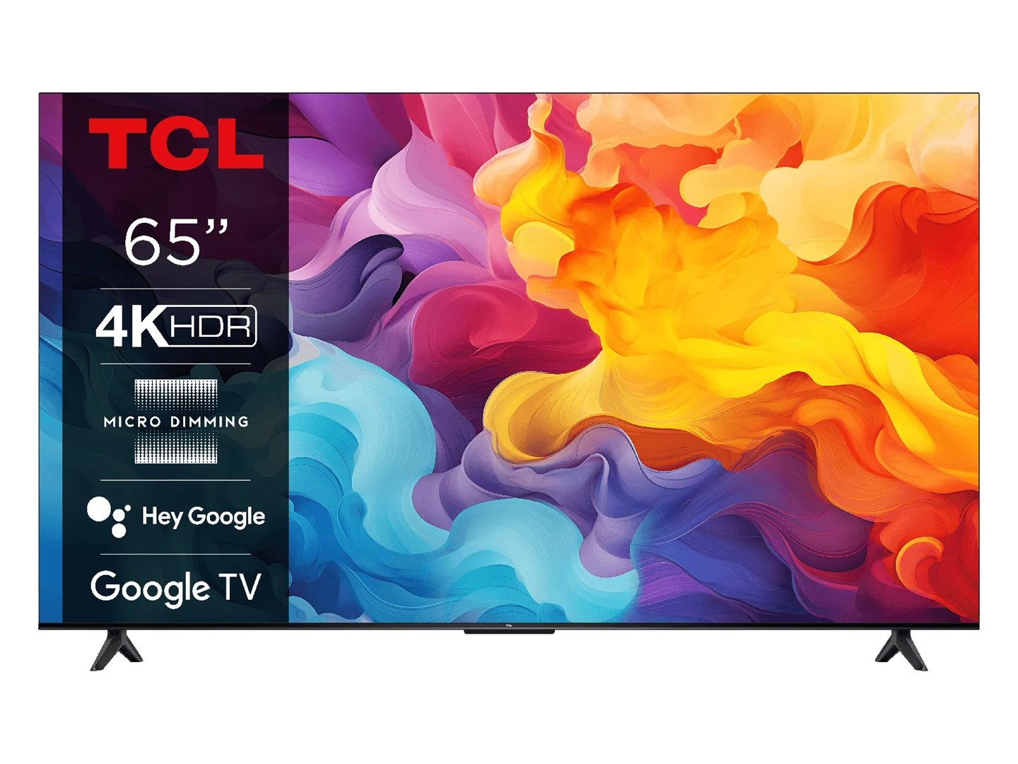 TV TCL LED 65V6B Google TV (165 cm, 4K Ultra HD, PPI 2400, HDR10, Smart TV, DVB-T2/C/S2)-0