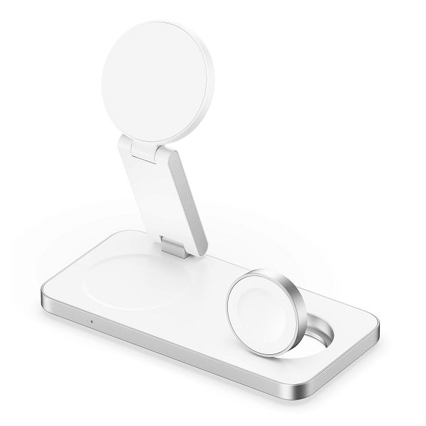 MAXMOBILE BEŽIČNI PUNJAČ YM-T8 PD MagSafe, SET 3U1 bijeli-2
