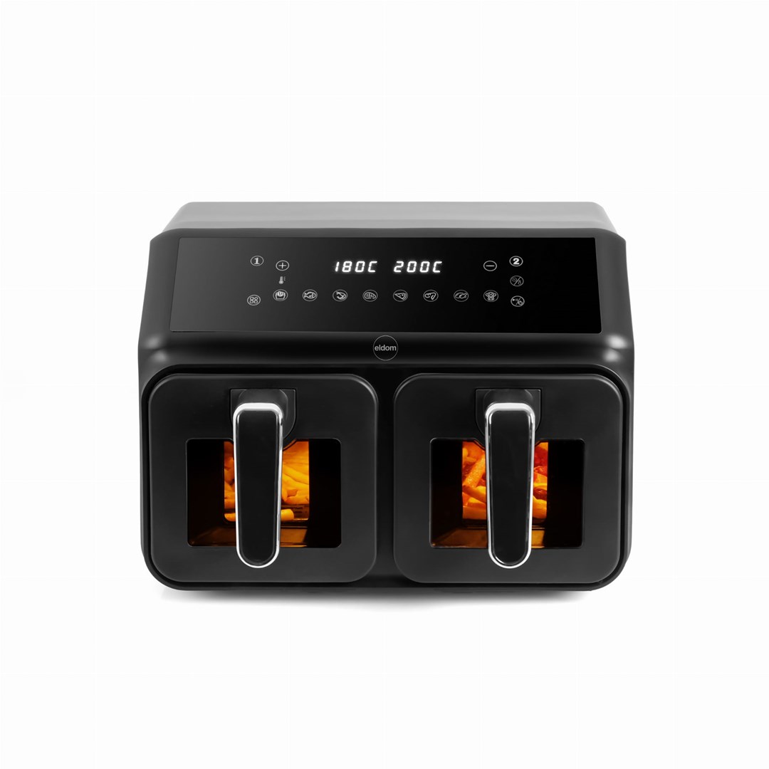 Friteza Eldom, dvostruka bez masnoće, 2200 W, kapacitet 8 l, LED zaslon-5