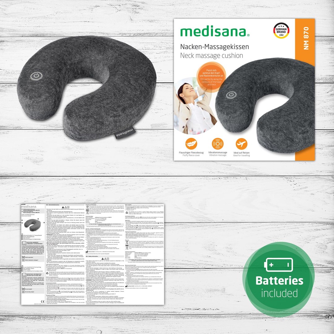 JASTUK MEDISANA NM 870 (snaga 3.6 W, napajanje baterije, dimenzije 280 mm, 340 g, 90 mm, 260 mm, materijal pjena)-1