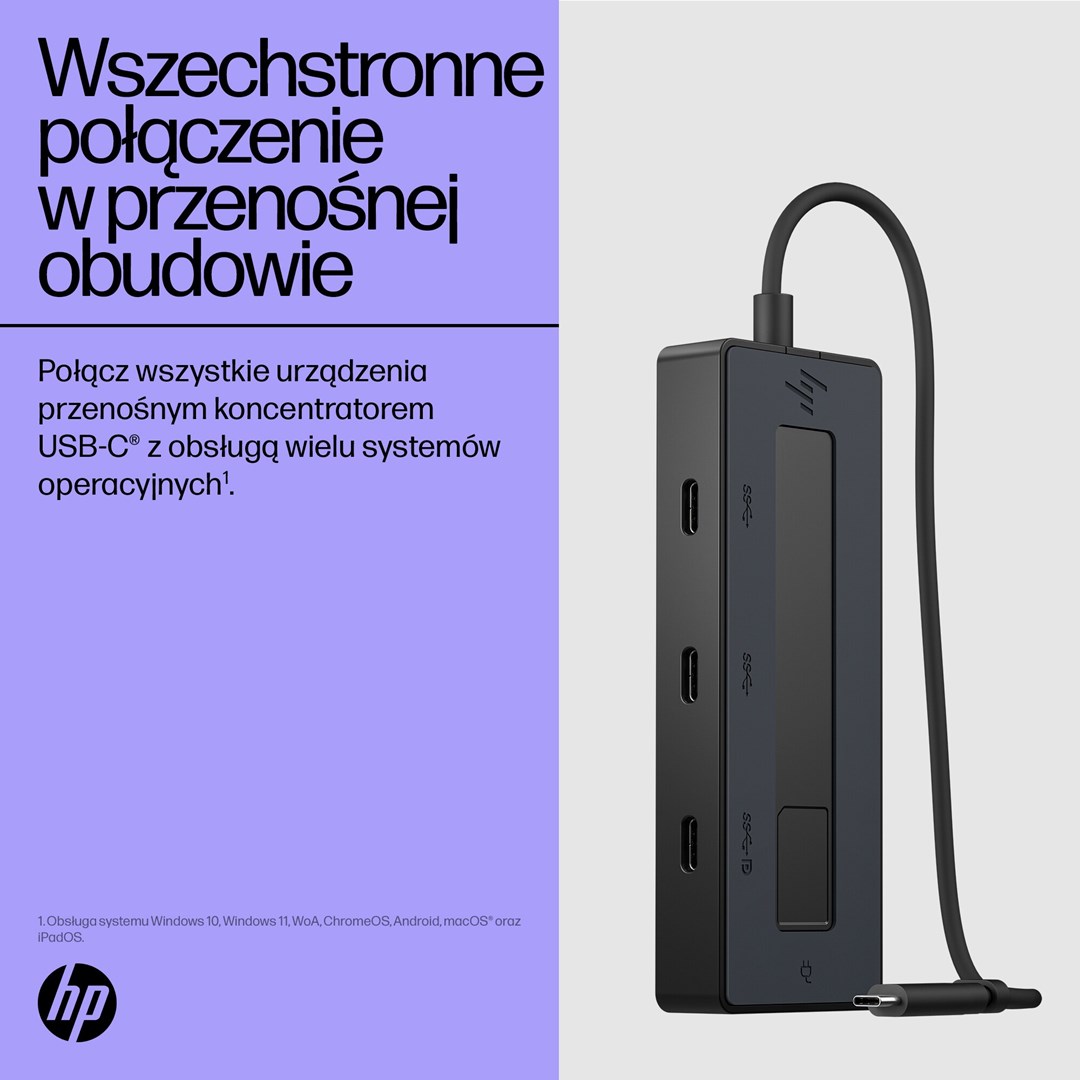 Hub HP 4K USB-C Multiport Hub (4K Ultra HD, 10000 Mbit/s, 2 USB 3.2 Gen 2 Type-C, 4 porta)-6