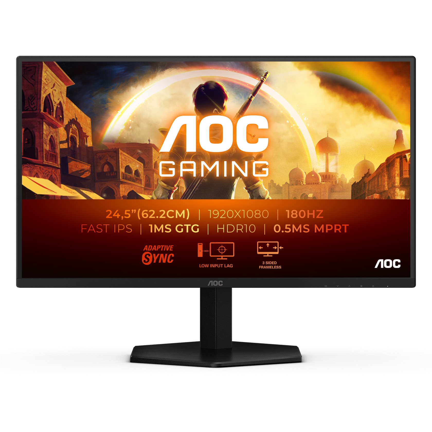 Monitor AOC G4 25G42E (24.5", 1920 x 1080, Full HD, LED, Crna, Crvena)-0
