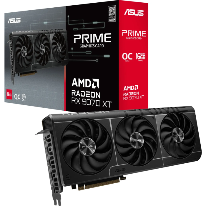 Grafička kartica ASUS Prime RX9070XT-O16G (AMD Radeon RX 9070 XT, 16 GB GDDR6, PCIe 5.0 x16, 3x DisplayPort, 1x HDMI)-0