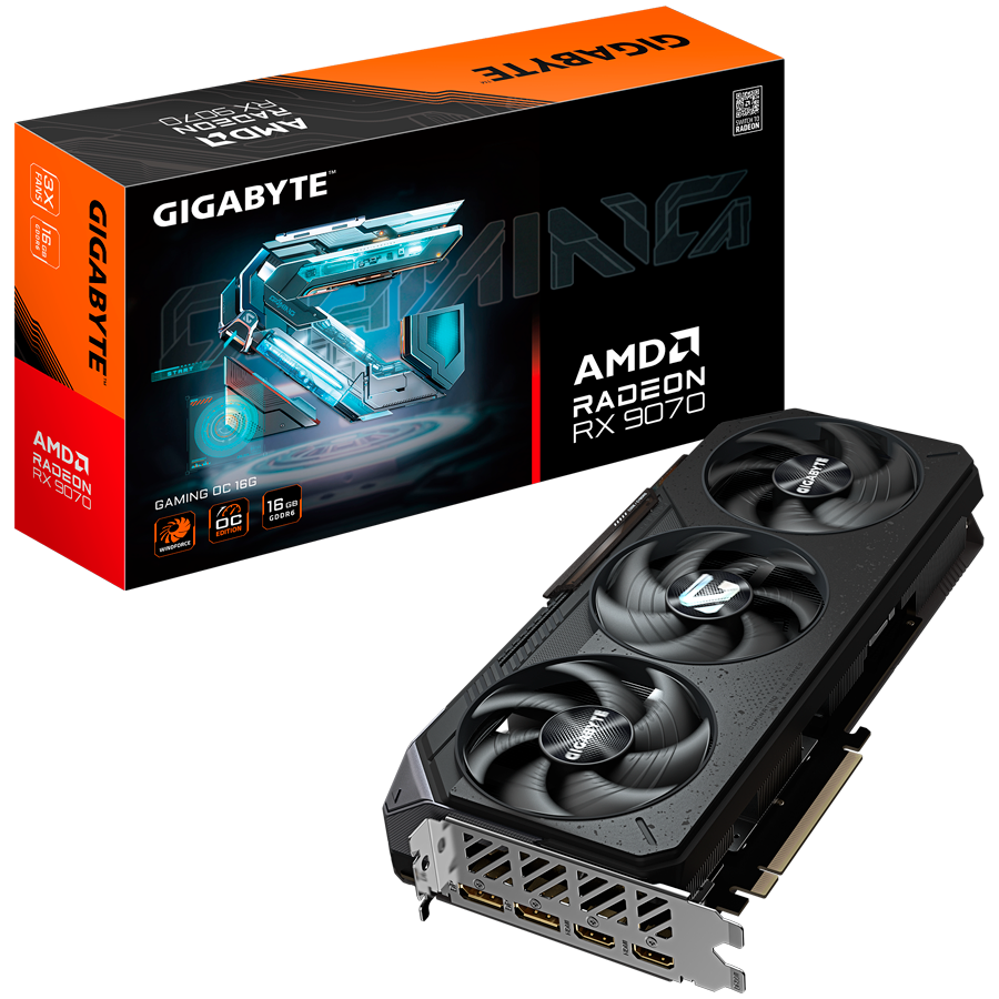 Grafička kartica GIGABYTE Radeon RX 9070 GAMING OC 16GB (AMD, 2520 MHz, GDDR6, 7680 x 4320 piksela, PCI Express 5.0)-12