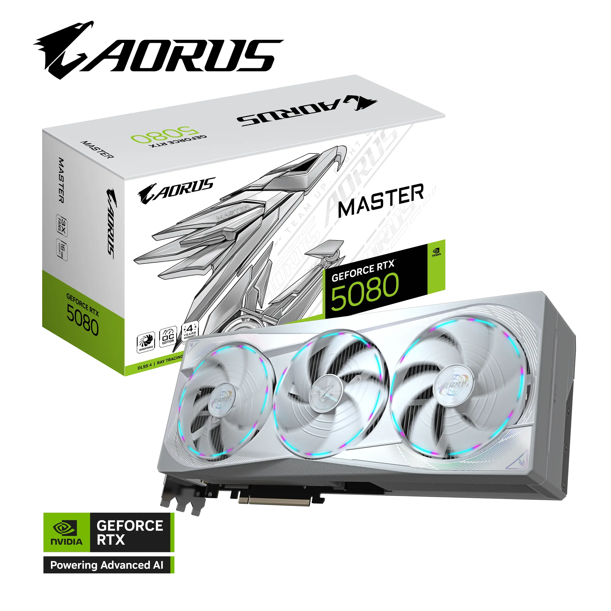 Grafička kartica GIGABYTE GeForce RTX 5080 AORUS MASTER ICE 16GB