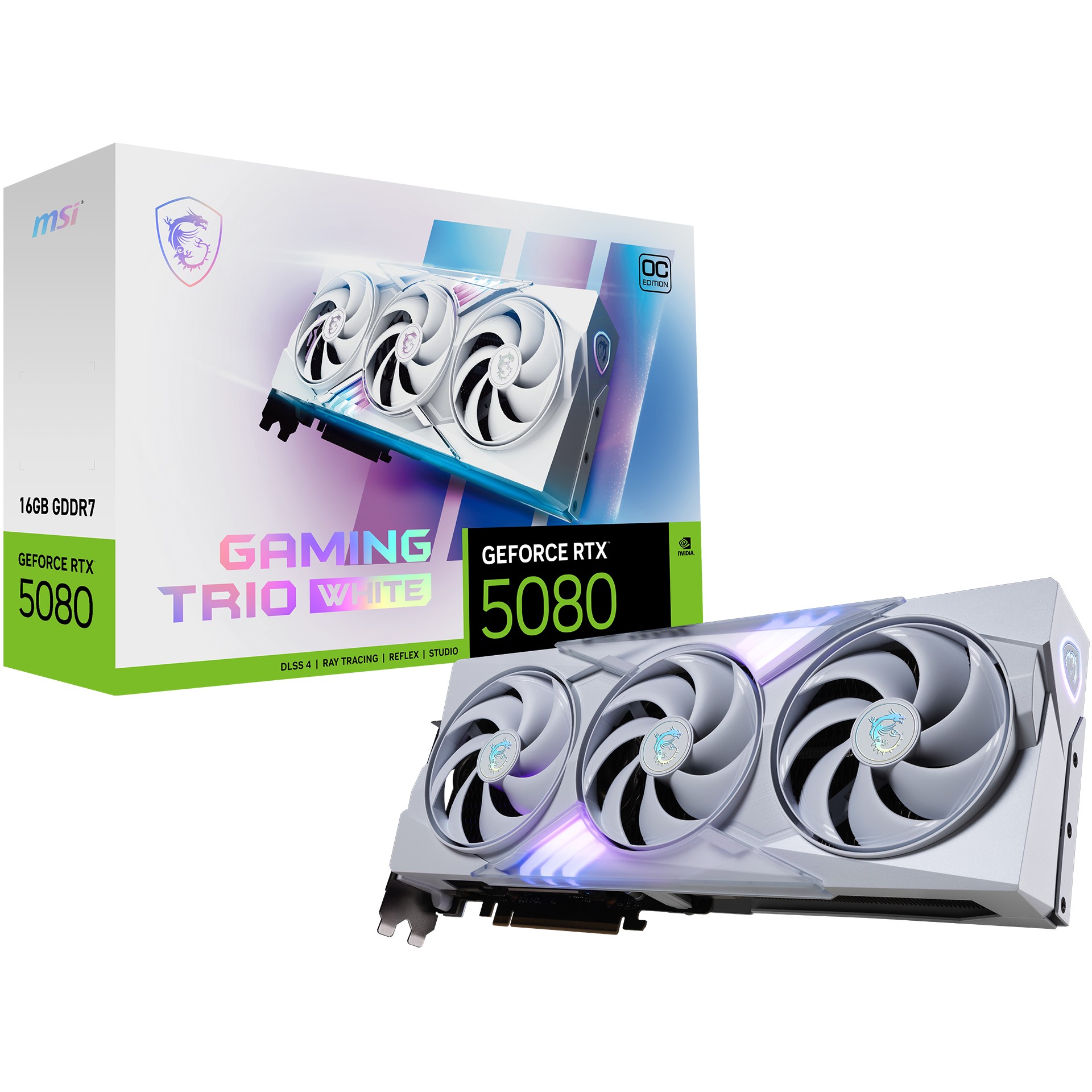 Grafička kartica MSI GAMING GEFORCE RTX 5080 16G TRIO OC WHITE 16 GB GDDR7