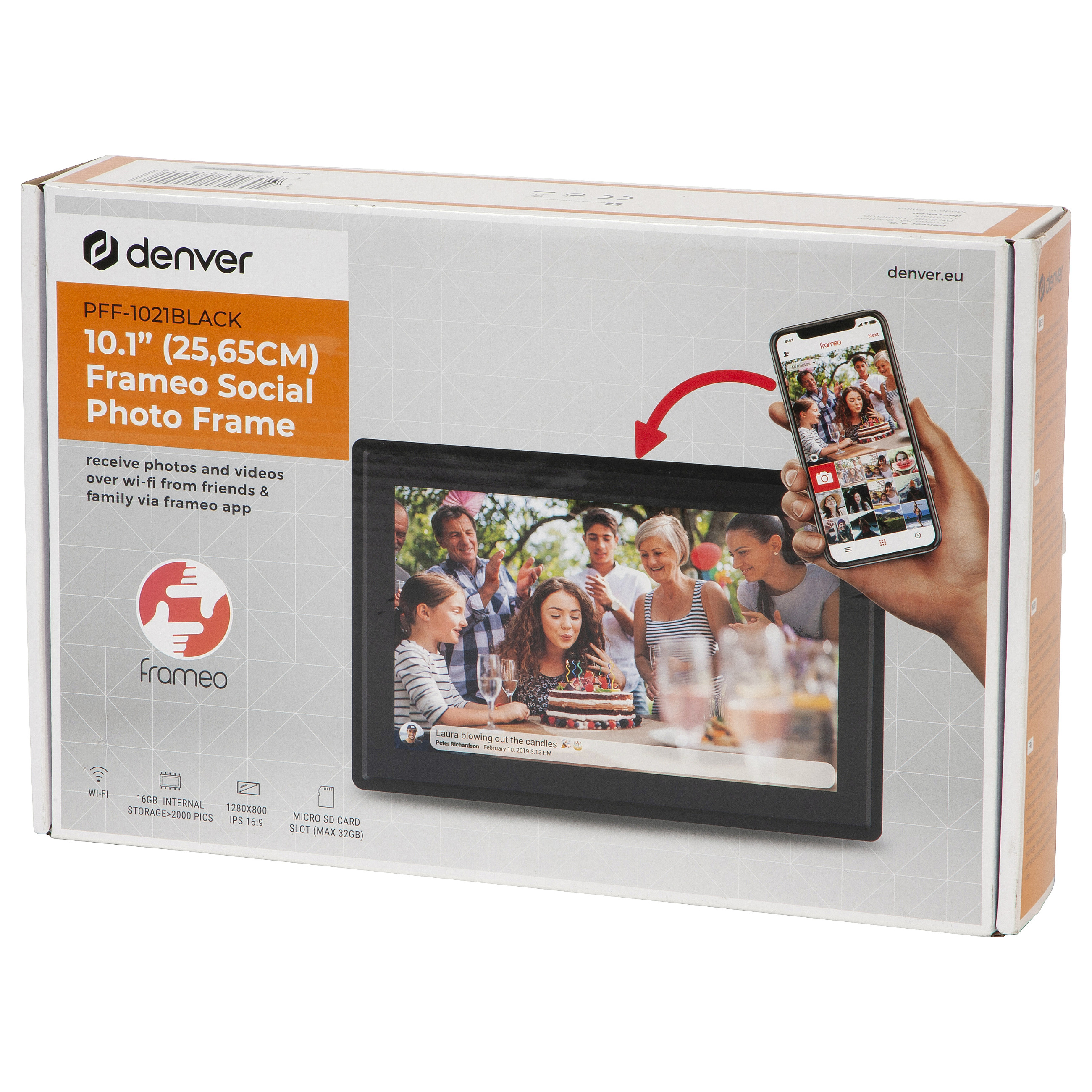 Digitalni okvir za slike DENVER PFF-1021BLACK (10.1" IPS, 16GB, Wi-Fi, Crni)-2