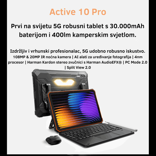 Tablet BLACKVIEW Active 10 Pro 5G (10,95", 12GB/512GB, DokeOS) crni-4