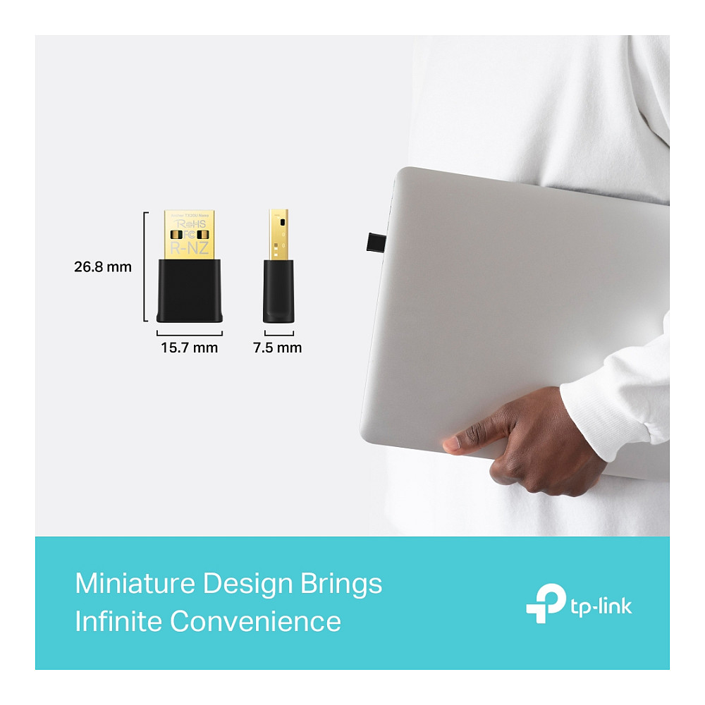 Mrežni adapter TP-LINK Archer TX20U Nano (AX1800, Wi-Fi 6, USB 2.0, Dual Band, crna boja)-10