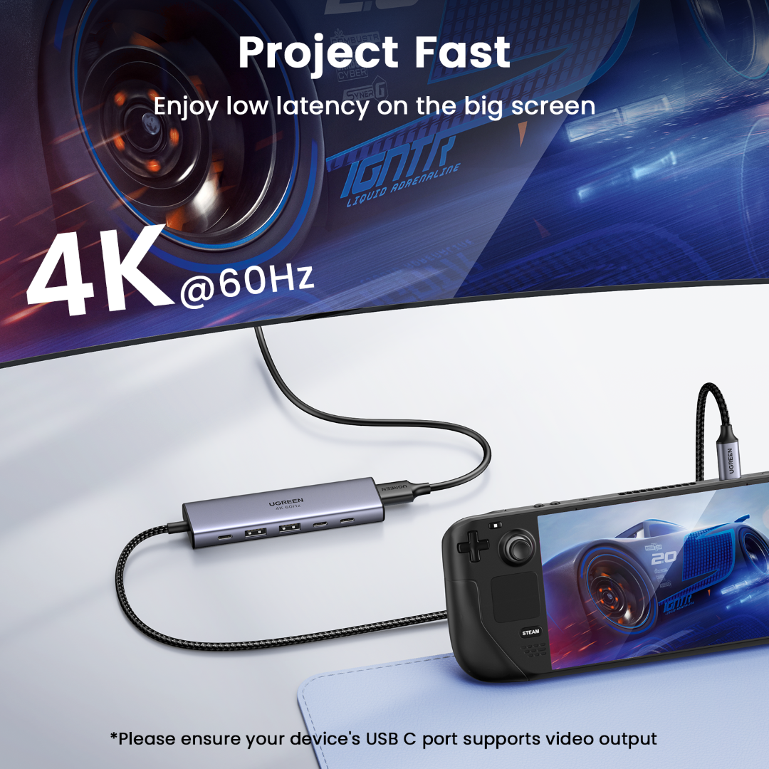USB hub UGREEN 6u1, 100W PD USB-C Input-2