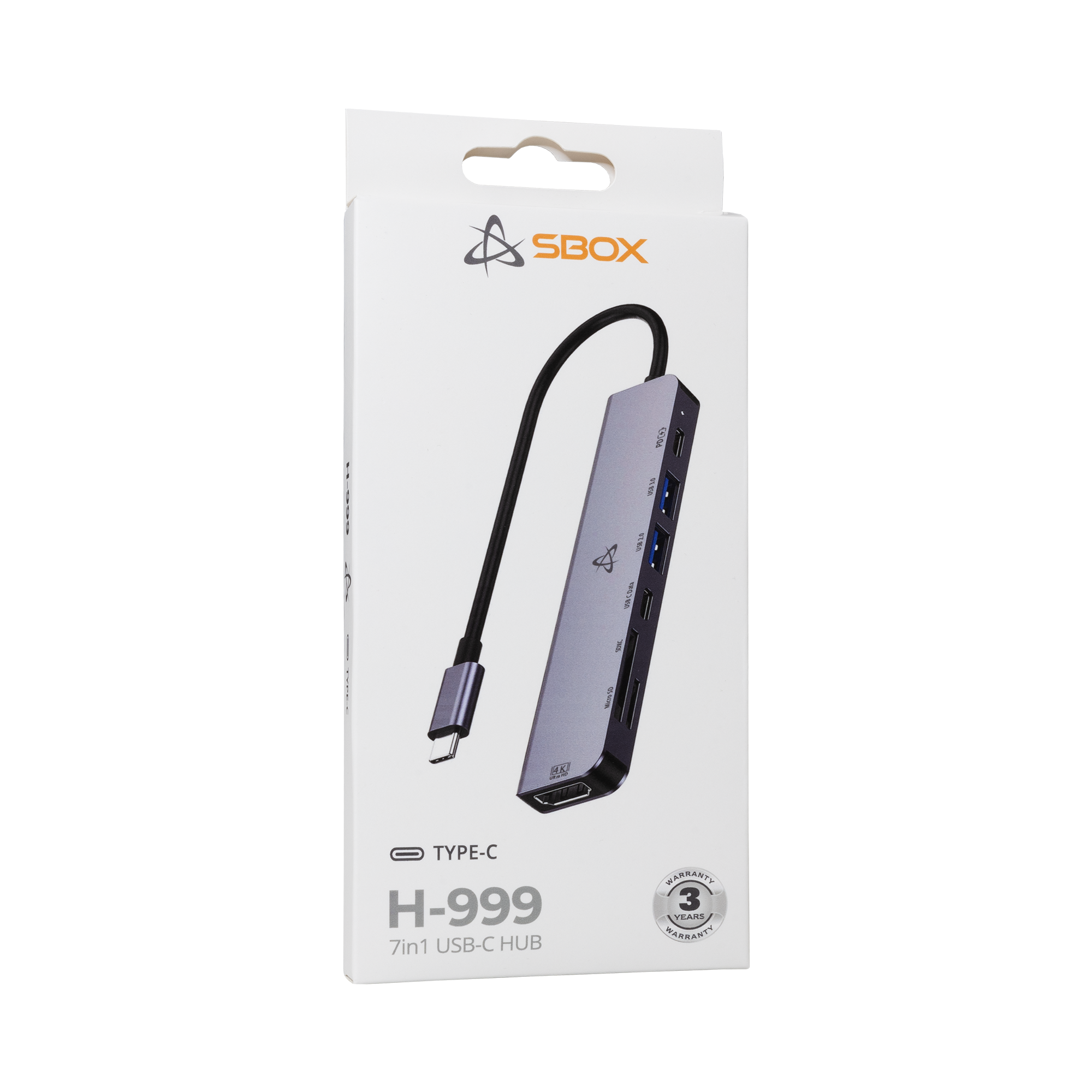 USB hub SBOX H-999 7u1 USB-C-5