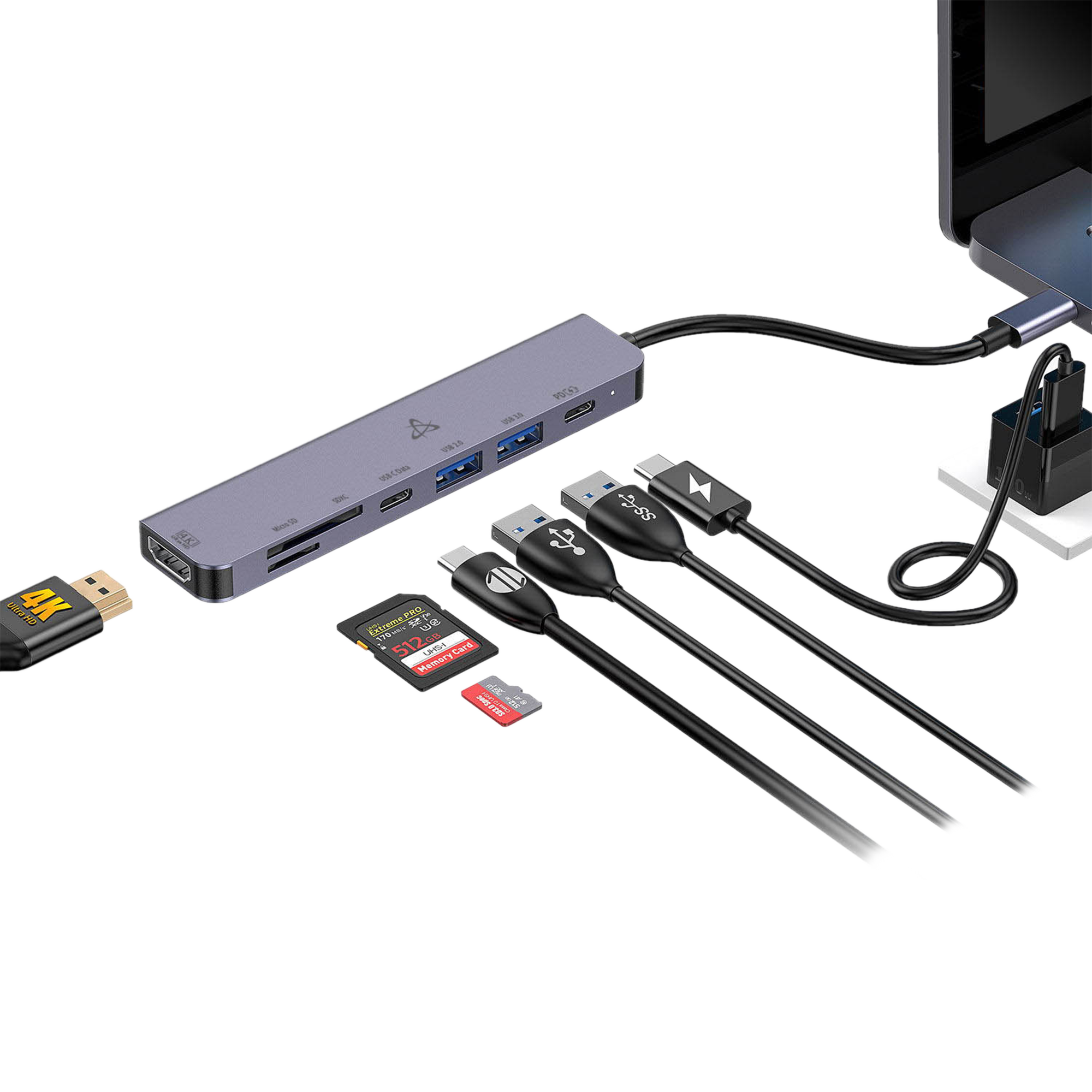 USB hub SBOX H-999 7u1 USB-C-1