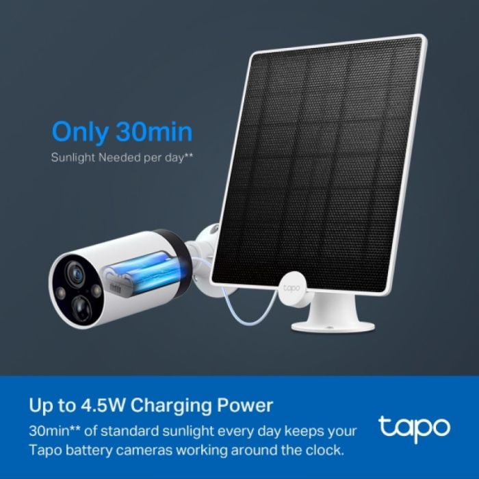 Solarni panel TP-LINK Tapo A200 4,5 W za baterijske nadzorne kamere (bijeli)-6