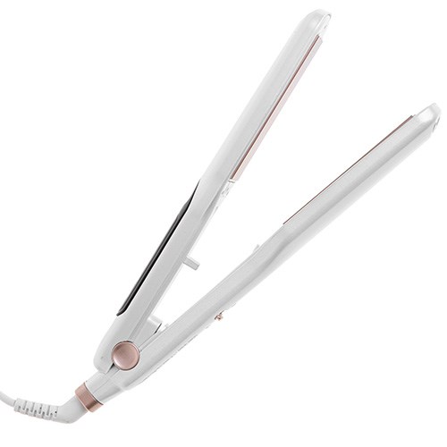 Pegla za kosu ADLER 2325 (bijela, keramičke široke ploče 4,1 × 10,6 cm, LCD zaslon, 7 temperatura 150–210 °C, hladni vrh, rotirajući kabel, 120 W)-2
